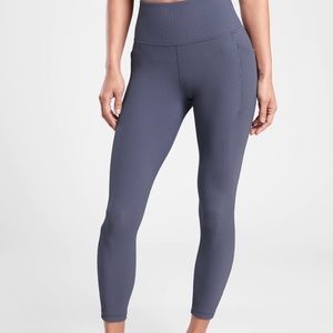Athleta Women's Ribbed Leggings - Dark Gray